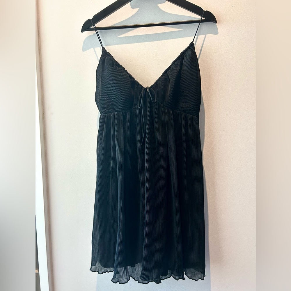 Abercrombie and Fitch Plisse Ruched Babydoll Mini Dress